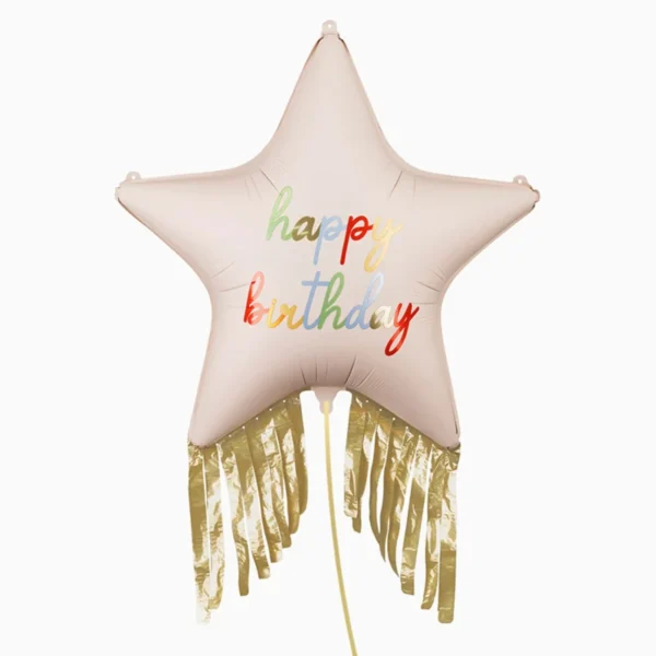 globo foil estrella flecos