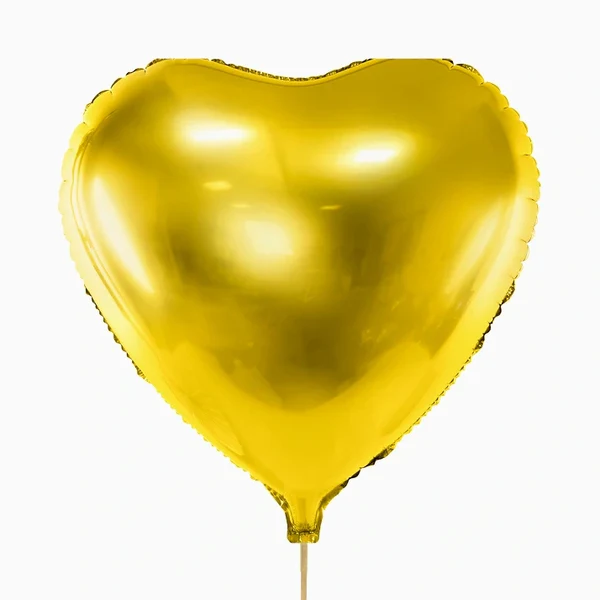 globo corazón dorado