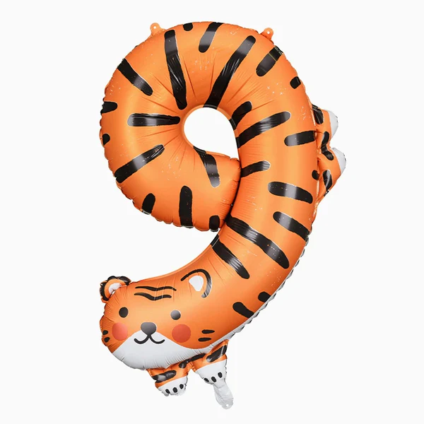 globo foil tigre número 9