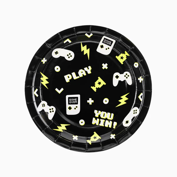 platos de cartón gamer play