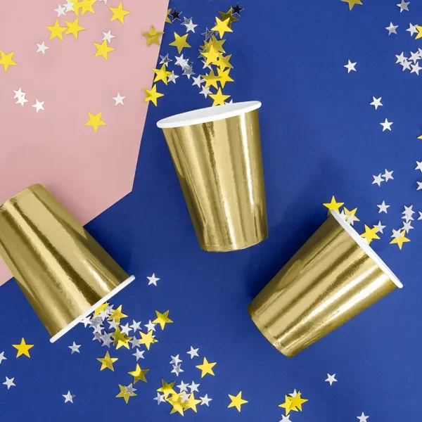 vasos de cartón brillo