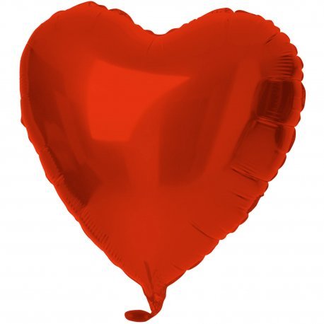 globo foil corazon 45 cm rojo mate