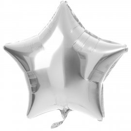 globo foil estrella 48 cm plateado