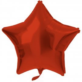 globo foil estrella 48 cm rojo mate