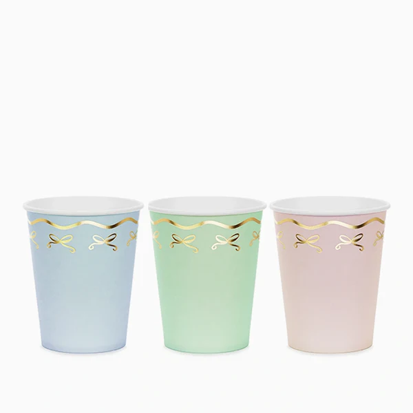 vasos unicornio 220 ml mix de colores pack de 6