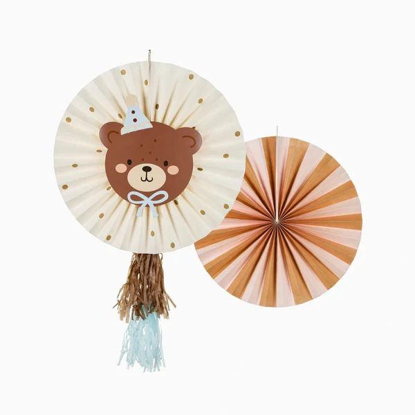 rosetas papel "osito de peluche"